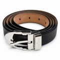 Louis Vuitton Taiga Ceinture Classique Belt – Black with Silver-Tone Buckle (M6843)