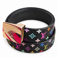Louis Vuitton x Takashi Murakami Monogram Multicolore Ceinture Carrée Belt