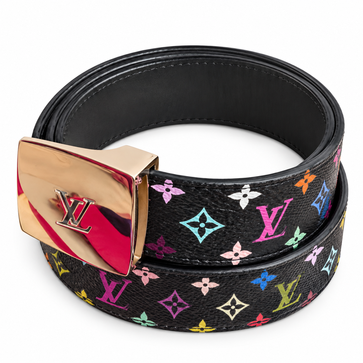 Louis Vuitton x Takashi Murakami Monogram Multicolore Ceinture Carrée Belt