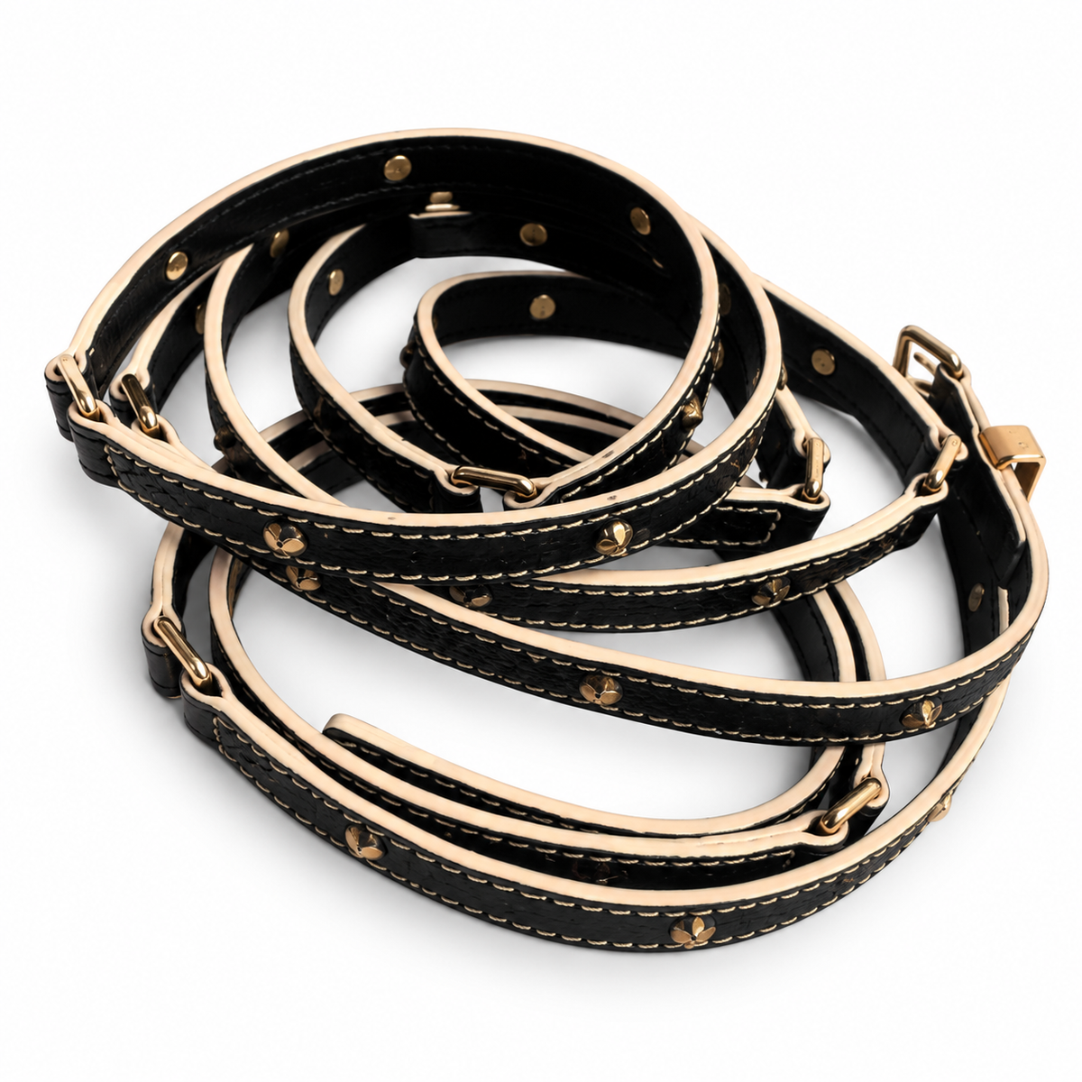 Louis Vuitton Suhali Ceinture Double Tour Narrow Studded Belt
