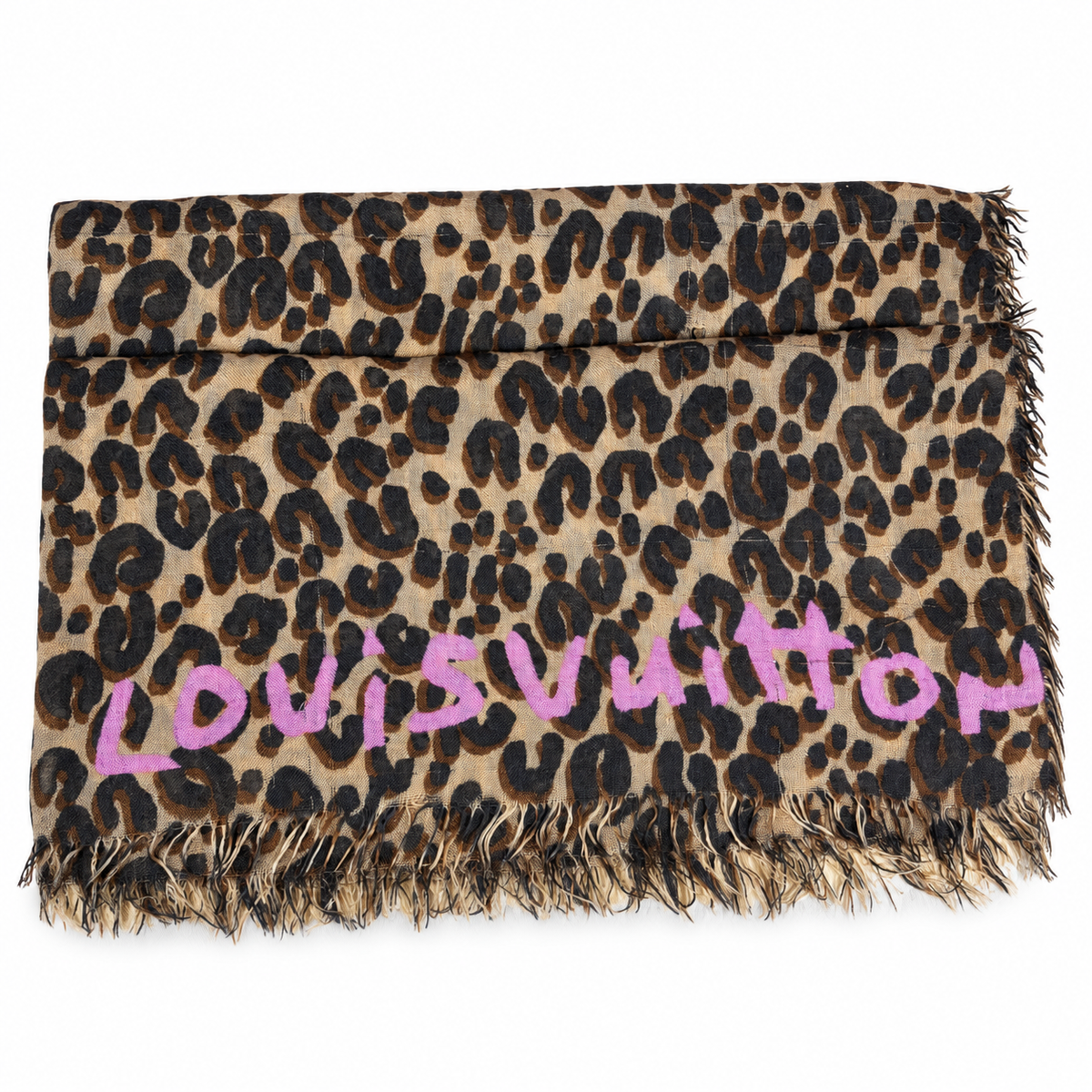 Louis Vuitton x Stephen Sprouse Leopard Stole – Brown & Fuchsia Cashmere/Silk