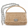 Miu Miu Medium Matelassé Crystal Chain Bag – Metallic Gold
