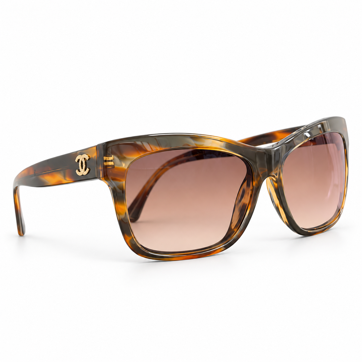 Chanel Oversized Square Sunglasses – Tortoiseshell & Gold