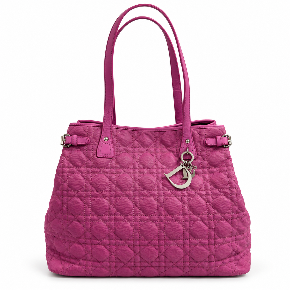 Christian Dior Medium Panarea Tote – Pink Cannage Coated Canvas